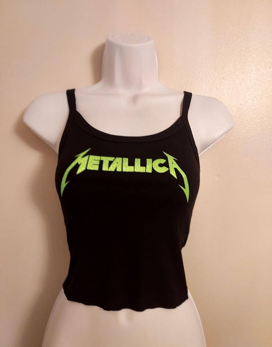Metallic Women's Spaghetti Strap Tank Tops