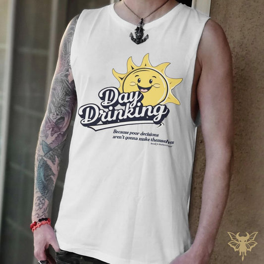 Funny Day Drinking Party Retro Vintage Barnard Tank