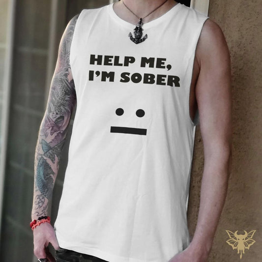 Funny Drinking Sober Sad Face Barnard Tank