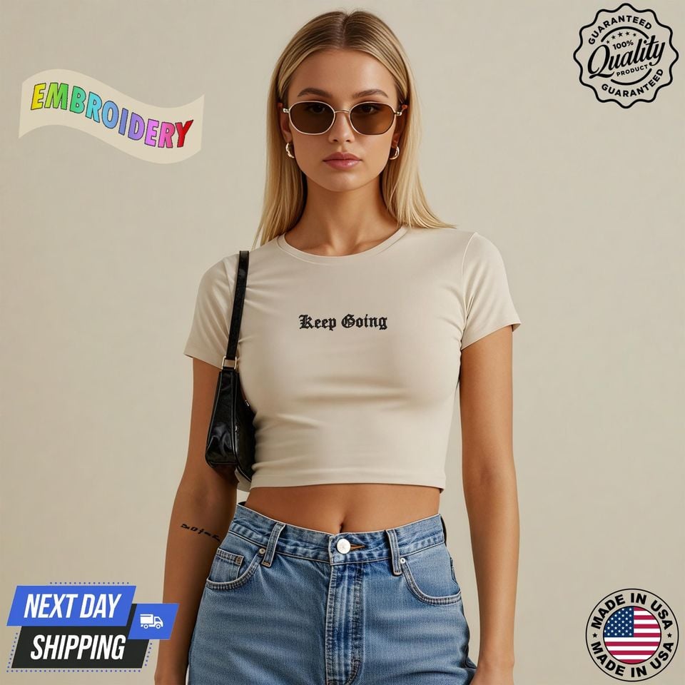 Embroidered Baby Tee  ''You Got This'' Cropped Shirt  Y2K Quote T-Shirt  Minimalist Aesthetic  Gift for Her, Testing Shirts