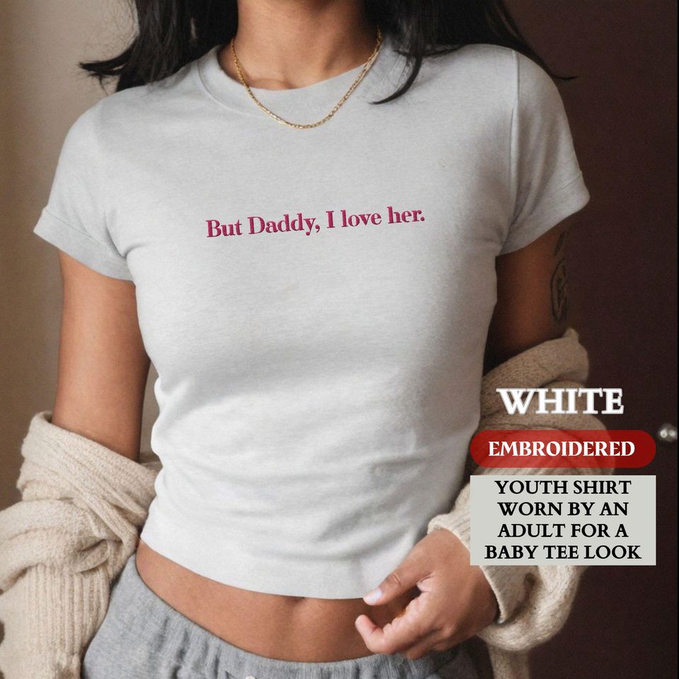 Lesbian Pride Baby Tee Shirt, But Daddy I Love Her Subtle Lesbian Pride Baby Tee