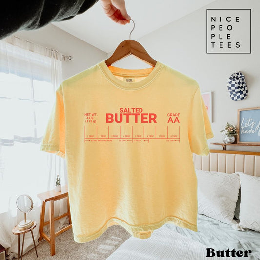 Butter Comfort Colors Crop Top: Funny Baker Gift