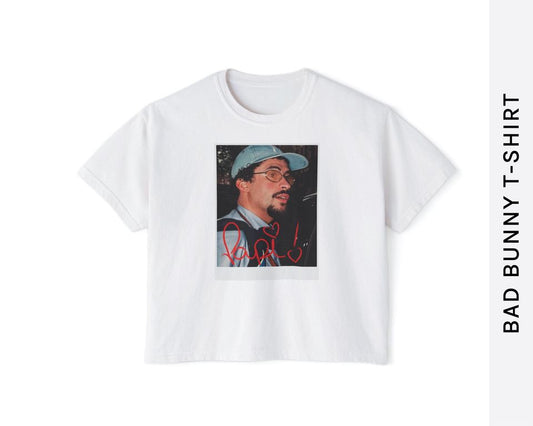 Vintage Bad Bunny Portrait Women's Boxy Tee, Debi Tirar Mas Fotos Merch