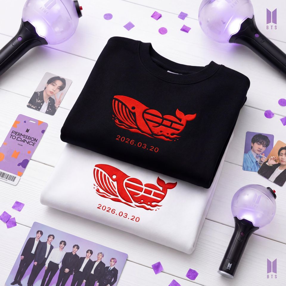 Embroidered BTS's World Tour Arirang Sweatshirt, Concert Crewneck, Kpop Fan Gift