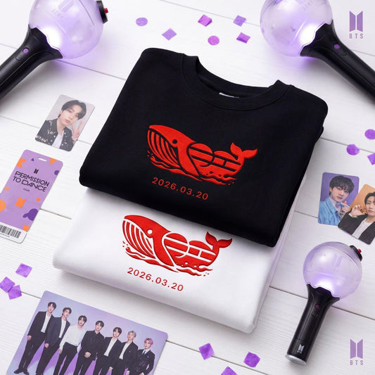 Embroidered BTS's World Tour Arirang Sweatshirt, Concert Crewneck, Kpop Fan Gift