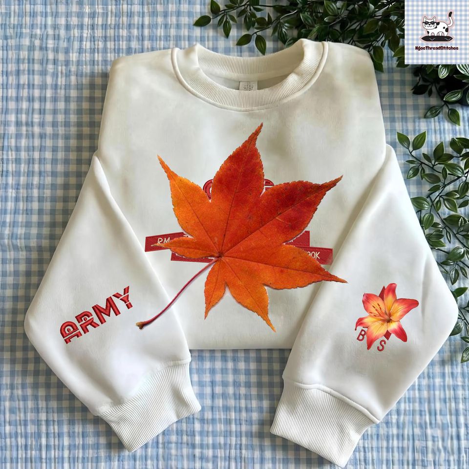 BTS World Tour Arirang Embroidered Sweatshirt and Hoodie, Concert Outfit Crewneck, Kpop Lover Gift