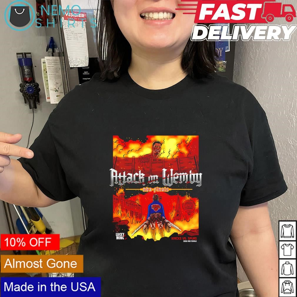 Attack on Wemby Knicks vs Spurs 2026 NBA Finals matchup shirt