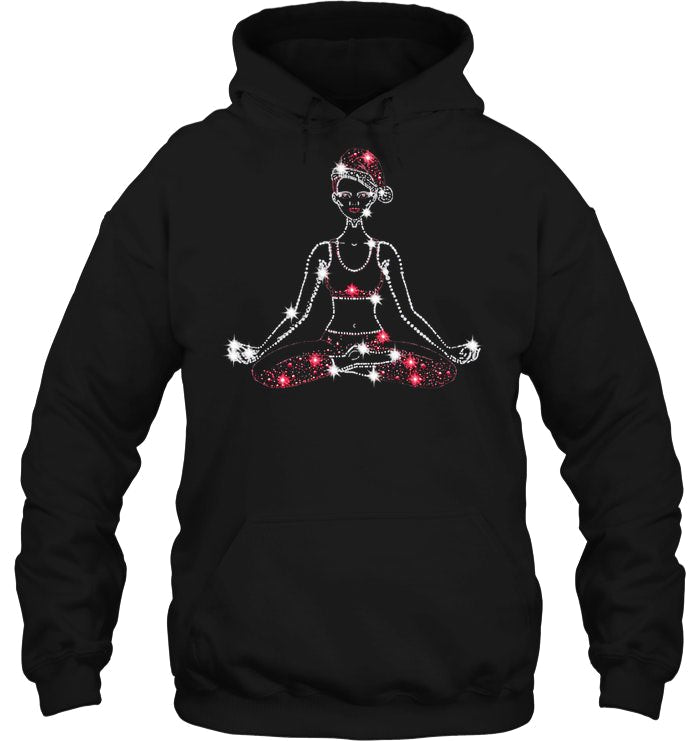 Sparkle Rhinestone Yoga Girl Christmas Sweater
