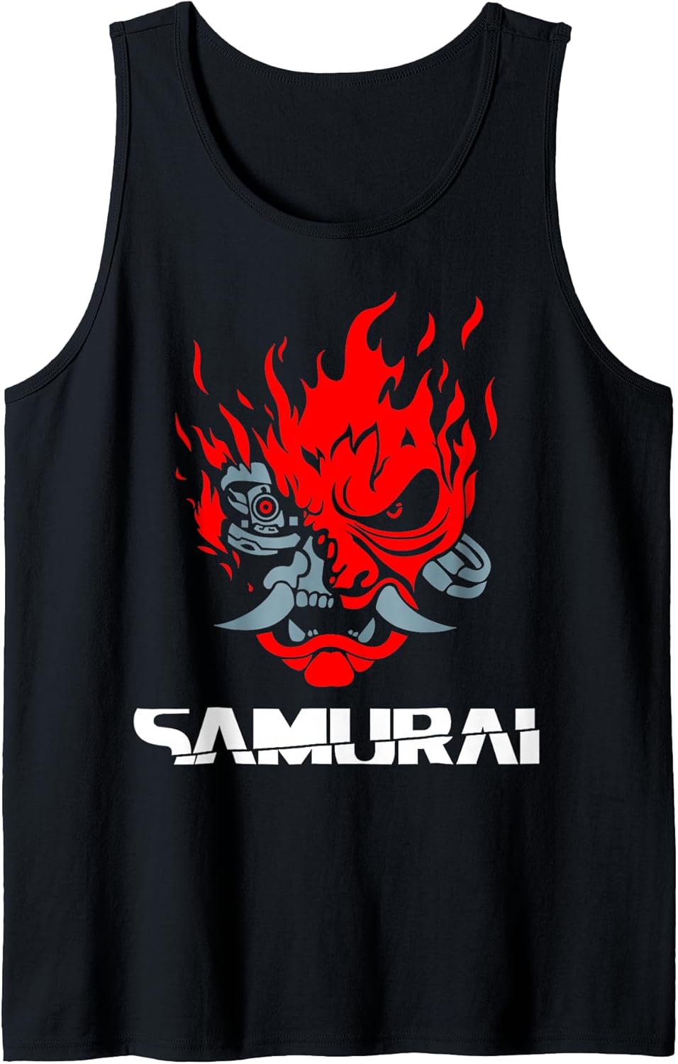 Samurai Japanese Demon Mask Edge Cyber Runners Punk Tank Top