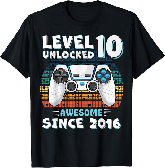 10 Year Old Bday Decorations Son Boy 10yr 2016 10th Birthday T-Shirt