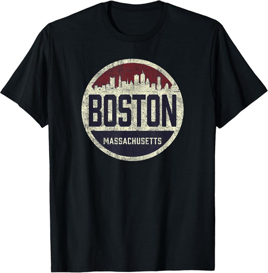 Retro Vintage Boston Massachusetts Shirts