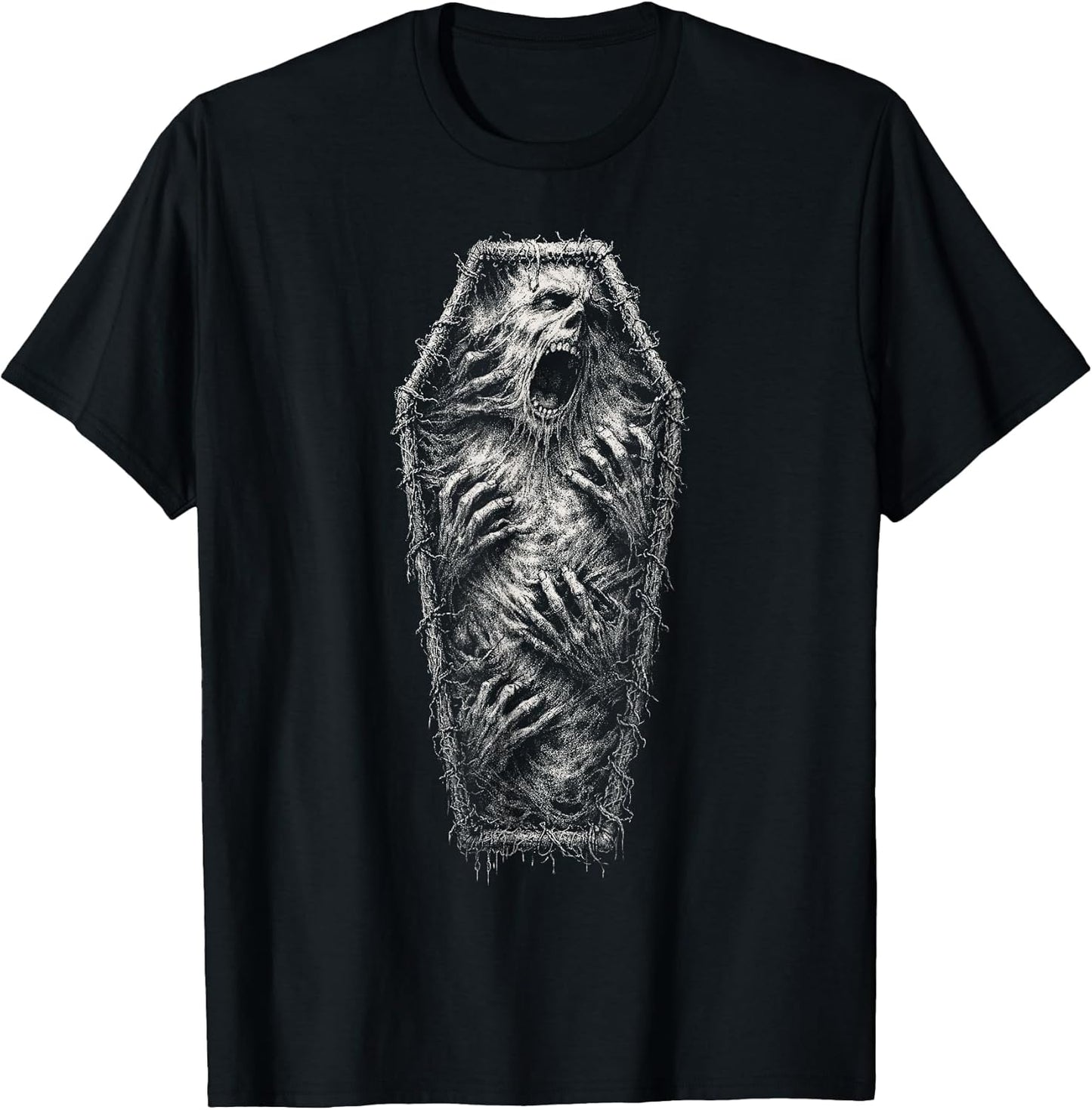 Horror Coffin Grave Goth Alt Alternative Grunge Dark Emo Art T-Shirt
