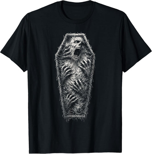 Horror Coffin Grave Goth Alt Alternative Grunge Dark Emo Art T-Shirt