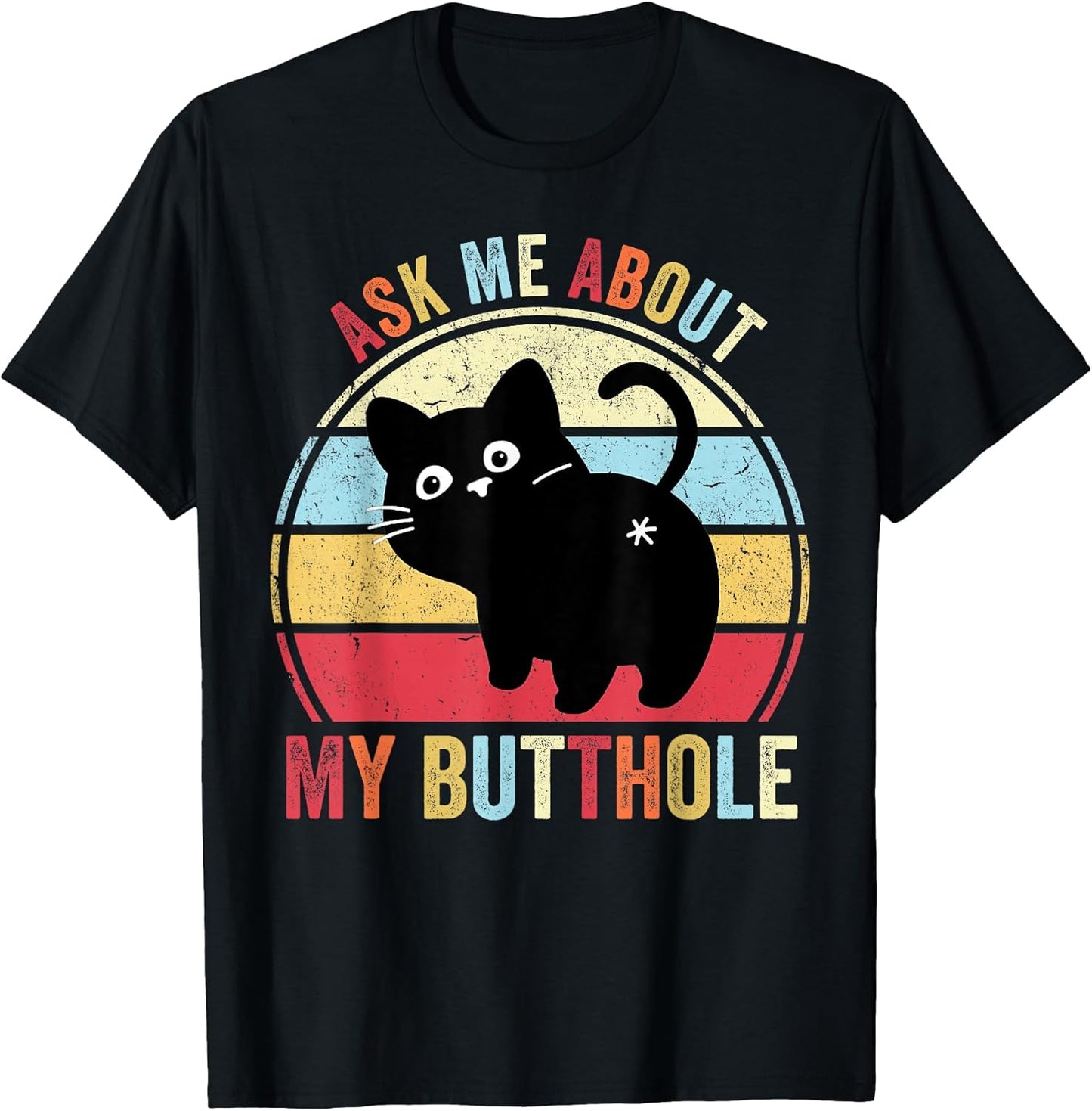 Black Cat T-Shirt - Unisex, Adult, Cat Lovers, Small, Crew Neck, Short Sleeve
