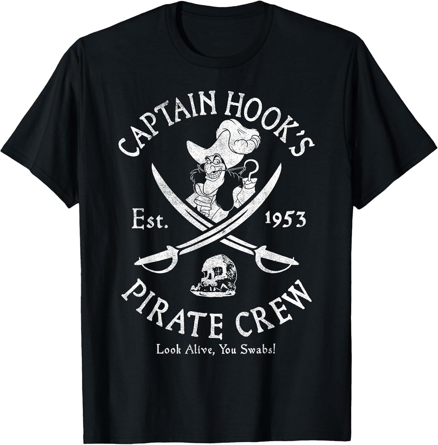 Peter Pan Captain Hook Pirate Crew Est 1953 Logo T-Shirt