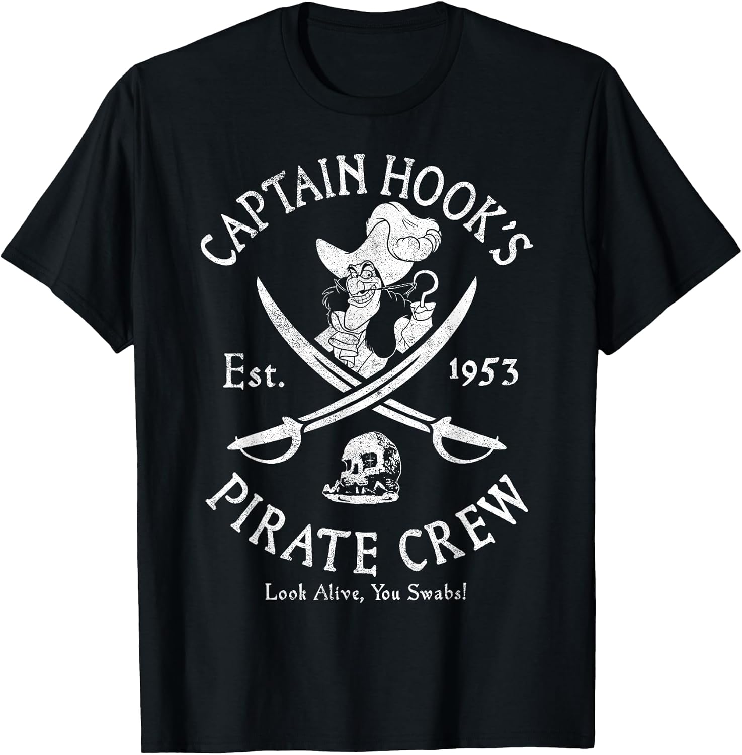 Peter Pan Captain Hook Pirate Crew Est 1953 Logo T-Shirt