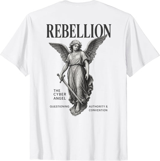 Modern Hip Hop Gothic Angel Urban Back Print Streetwear T-Shirt