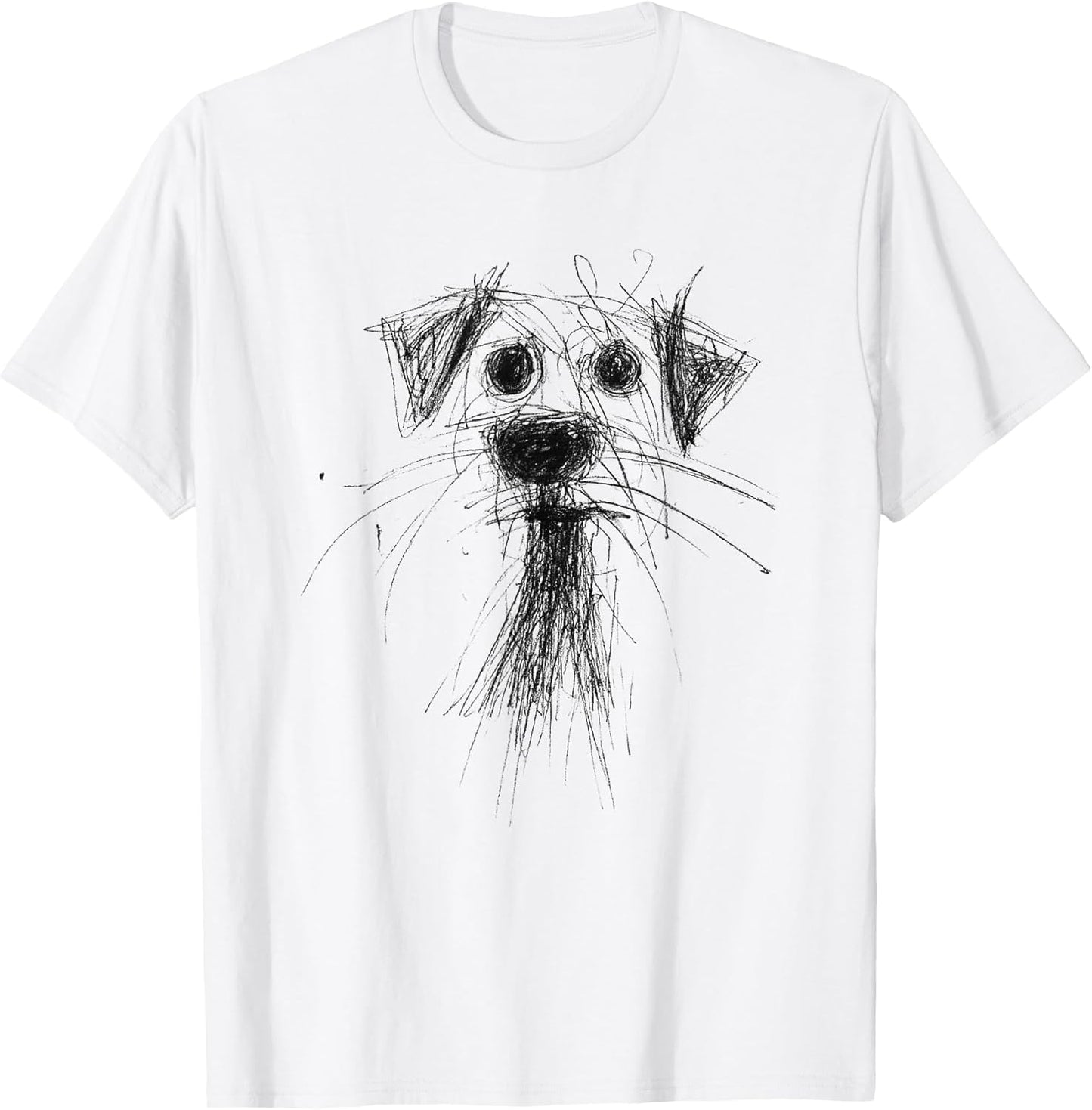 Cute Dog Puppy Lover Scribble Art Pencil Drawing