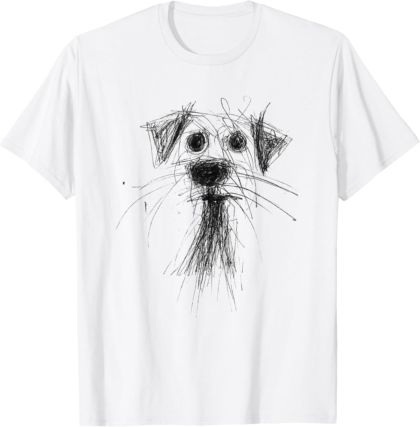 Cute Dog Puppy Lover Scribble Art Pencil Drawing