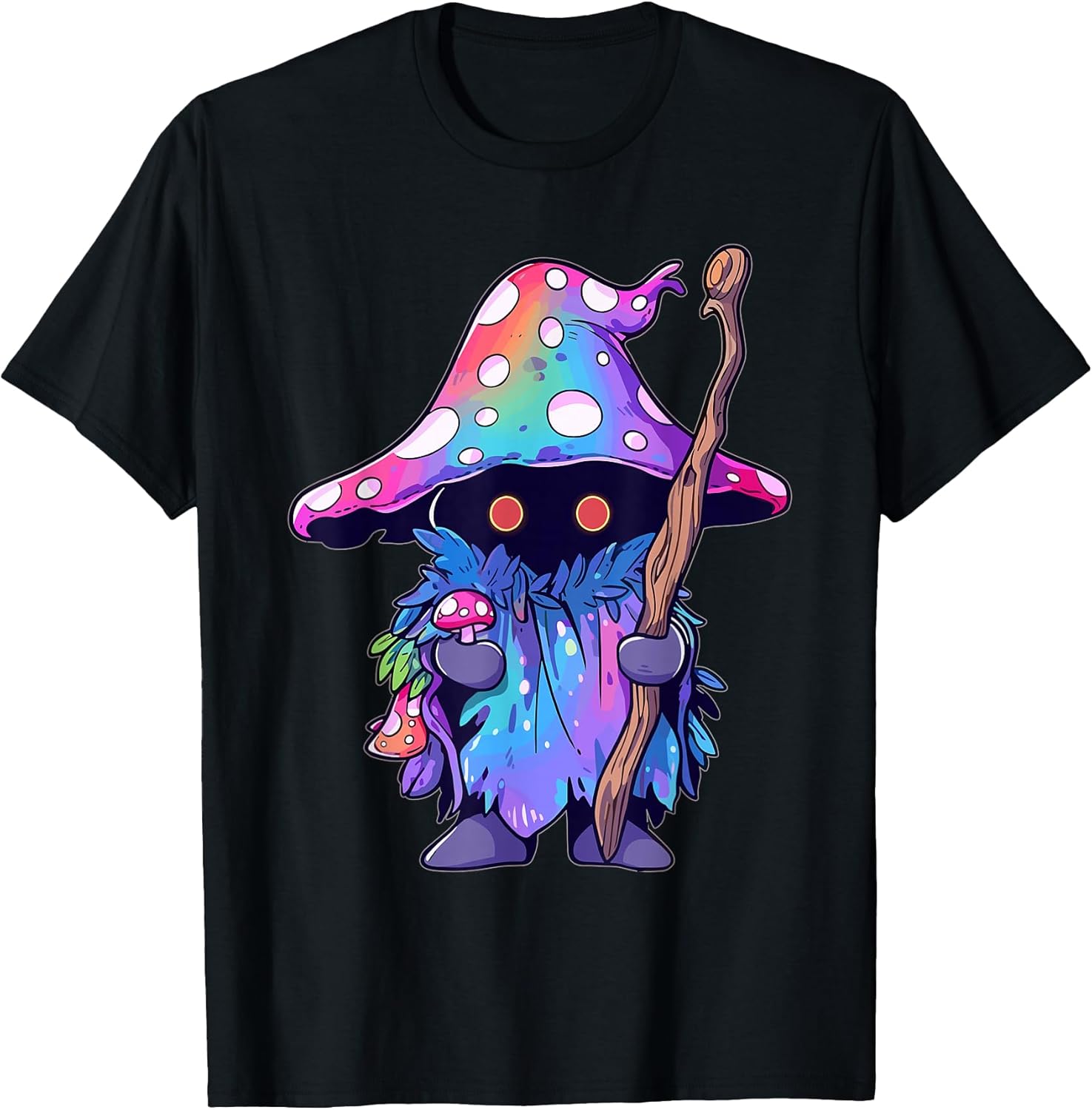 Unisex-Adults Psychedelic Festival Trippy Wizard EDM Rave T-Shirt Black Small Short Sleeve T-Shirt