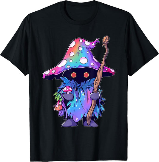 Unisex-Adults Psychedelic Festival Trippy Wizard EDM Rave T-Shirt Black Small Short Sleeve T-Shirt