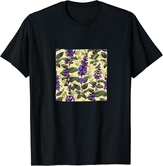 Salvia Flower Pattern Merch