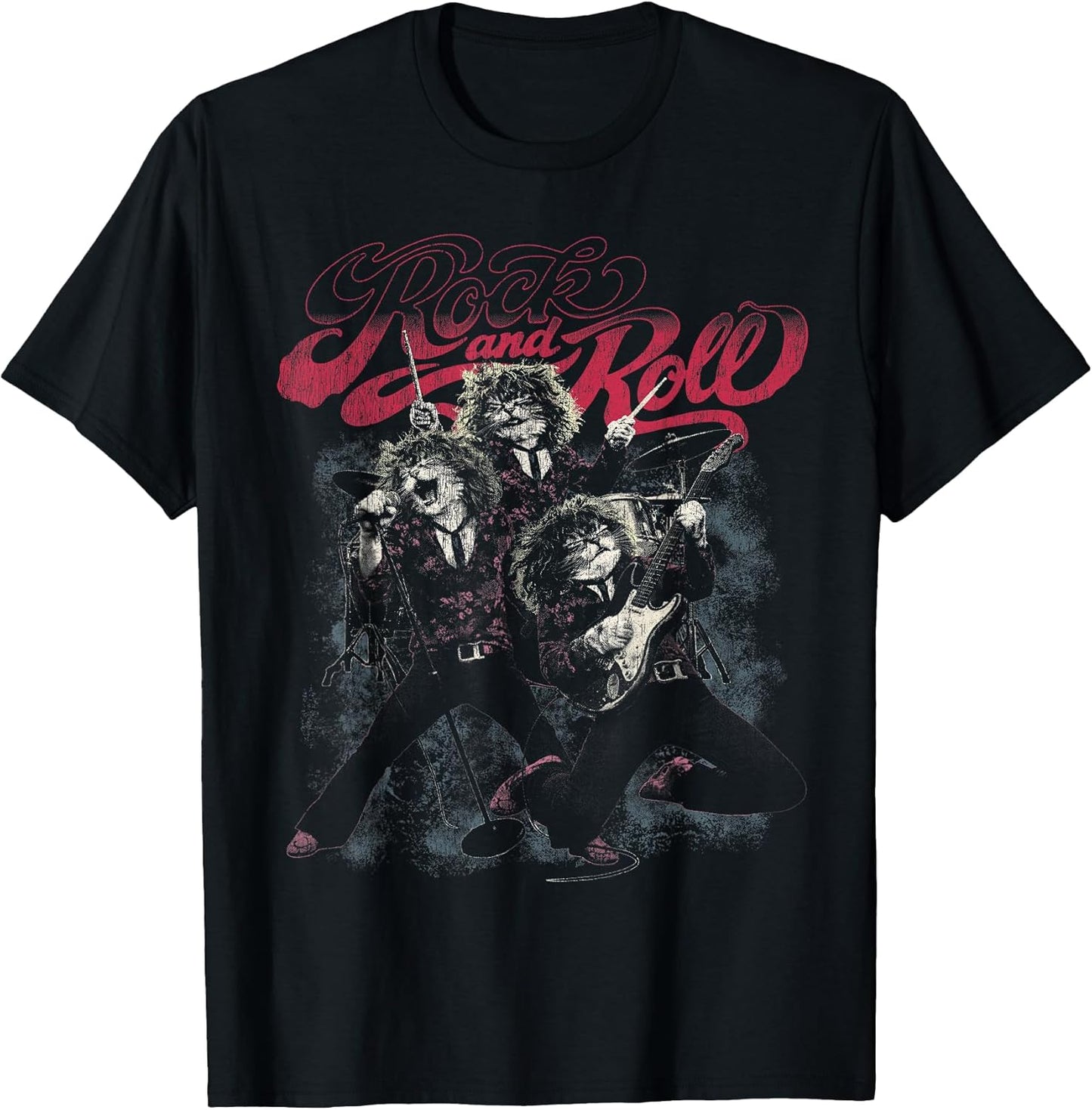Rock and Roll Cats Band Vintage Timeless Music Lovers Retro T-Shirt