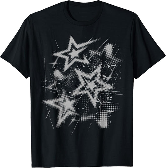 Y2k Grunge Stars 2000s Cyber Vintage Graphic T-Shirt