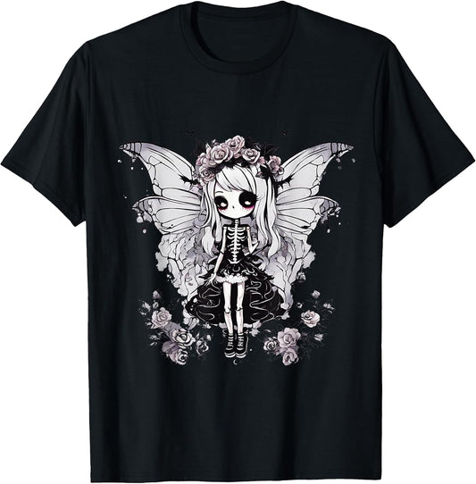 Skeleton Fairy Anime Goth Kawaii T-Shirt