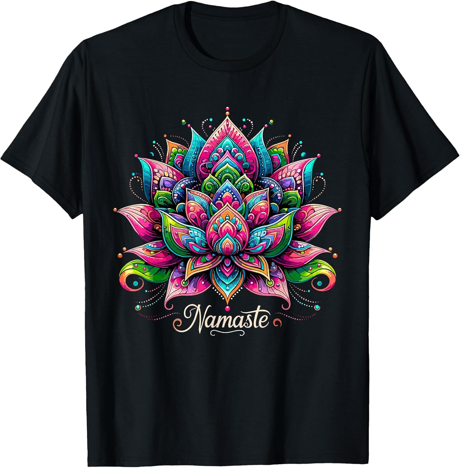 Namaste Lotus Vibrant Spiritual Design