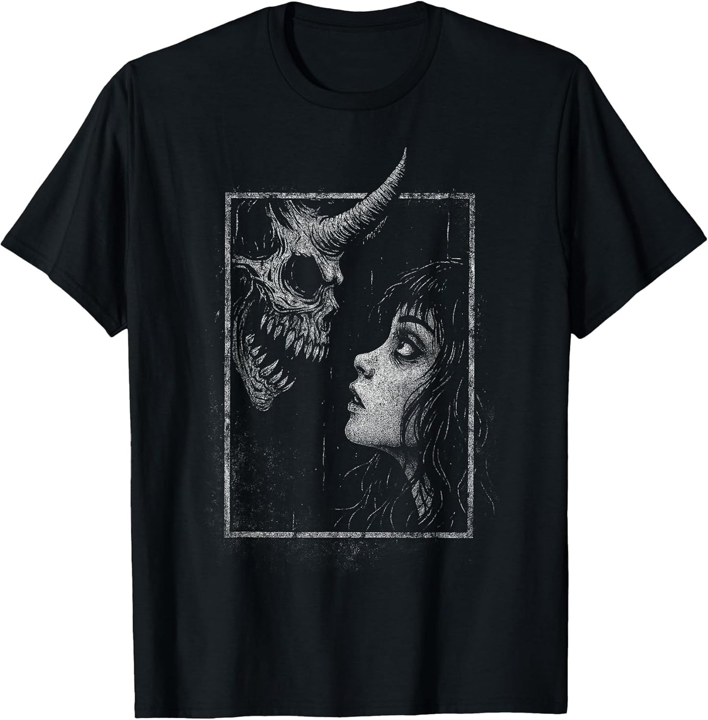 Horror Creepy Demon Monster Anime Manga Alt Scary Goth Girl T-Shirt