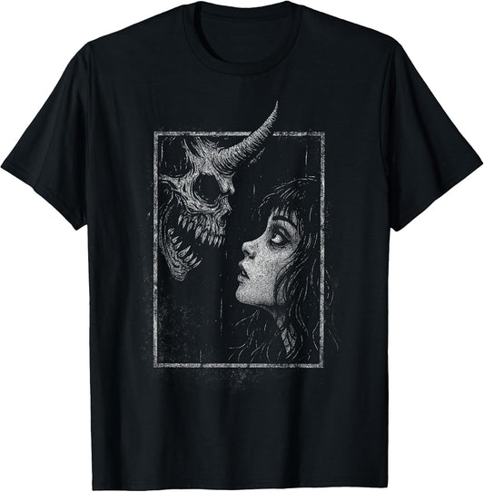 Horror Creepy Demon Monster Anime Manga Alt Scary Goth Girl T-Shirt