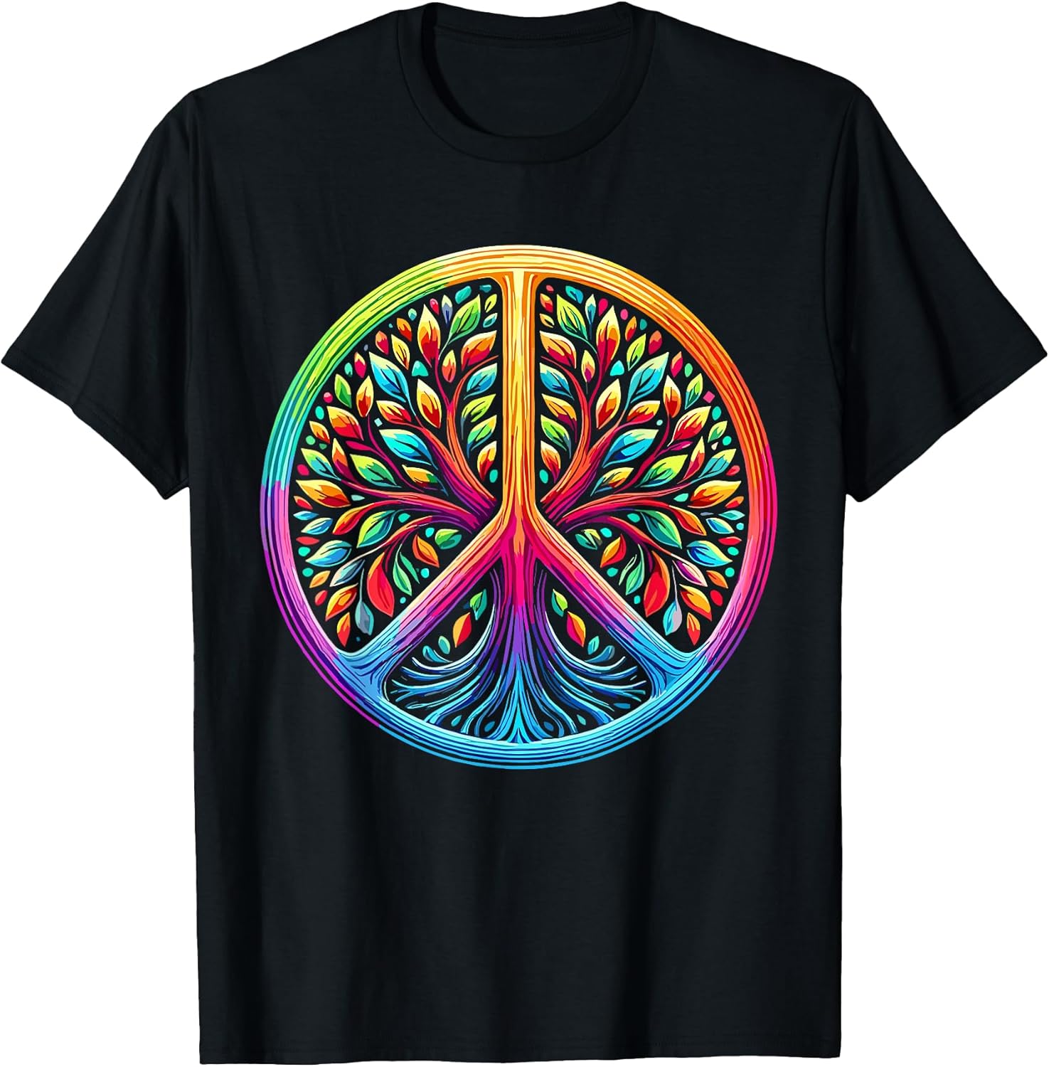 Hippie Tree Lovers Peace T-Shirt