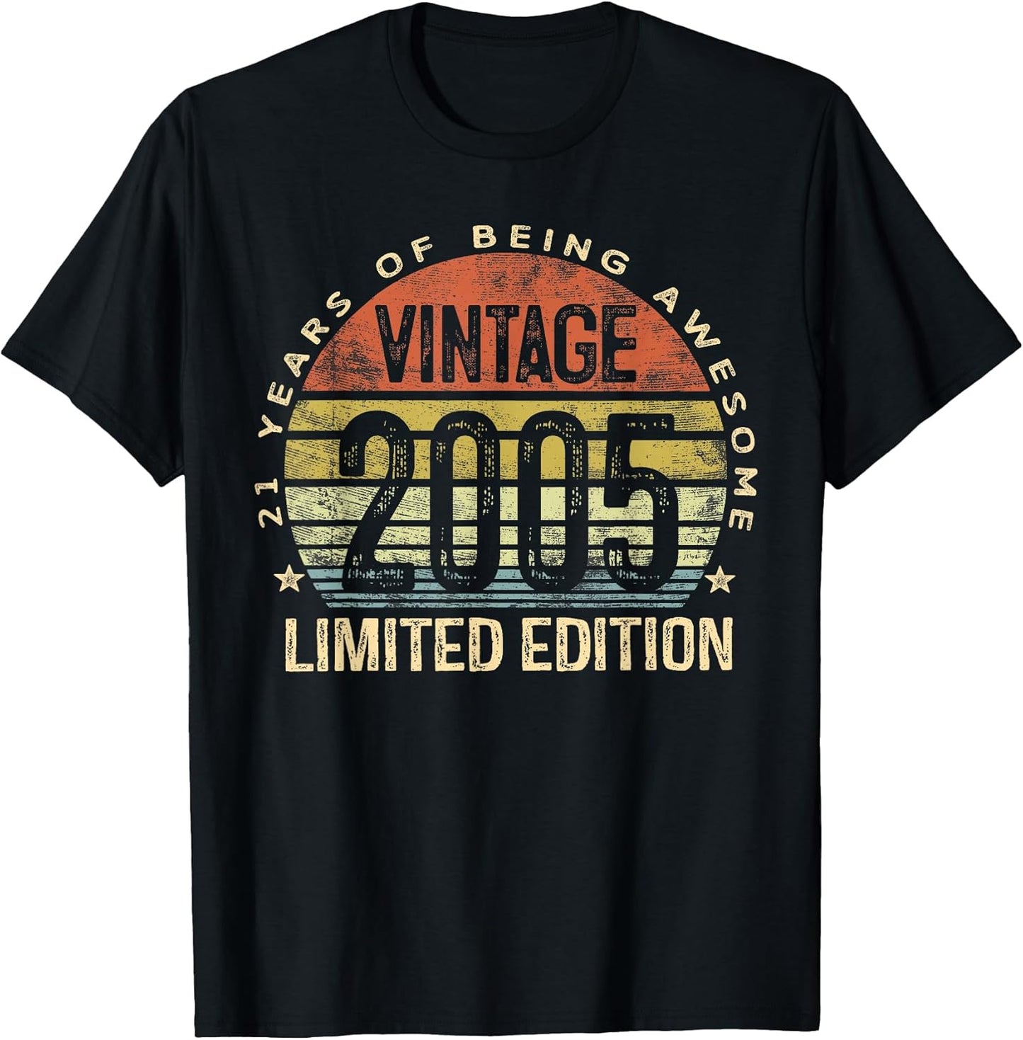 Vintage 2005 Limited Edition 21-Year-Old 21st Birthday T-Shirt