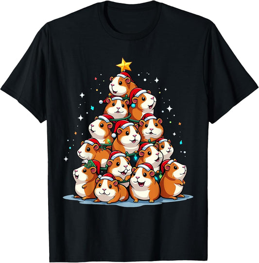 Piggy Christmas Tree Lights Santa Hats