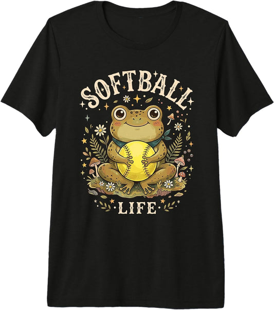 Softball Frog Nature Player Cute