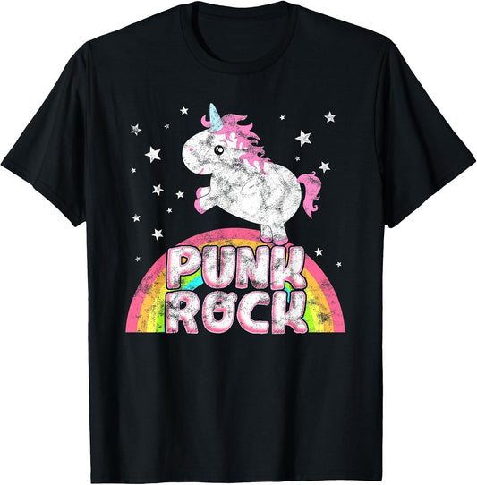Funny Ironic Cool Unicorn Punk Rock Music Tee Festival Shirt T-Shirt