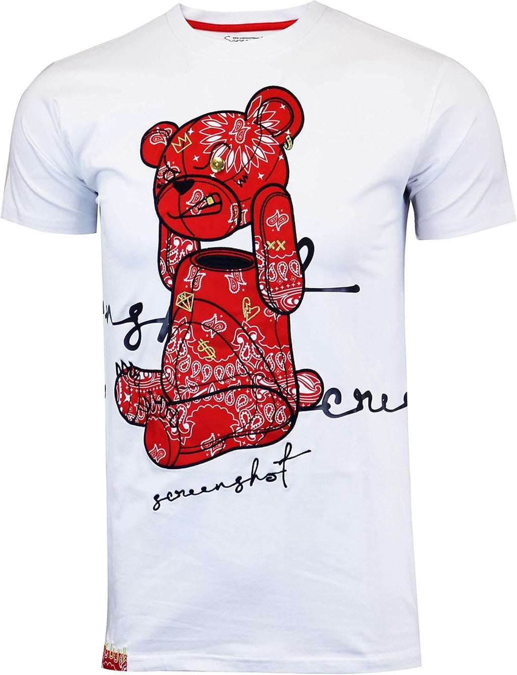 1202-SS-1 Mens Hipster Hip-Hop Premium Stylish Longline Urban High Density Gel Tee