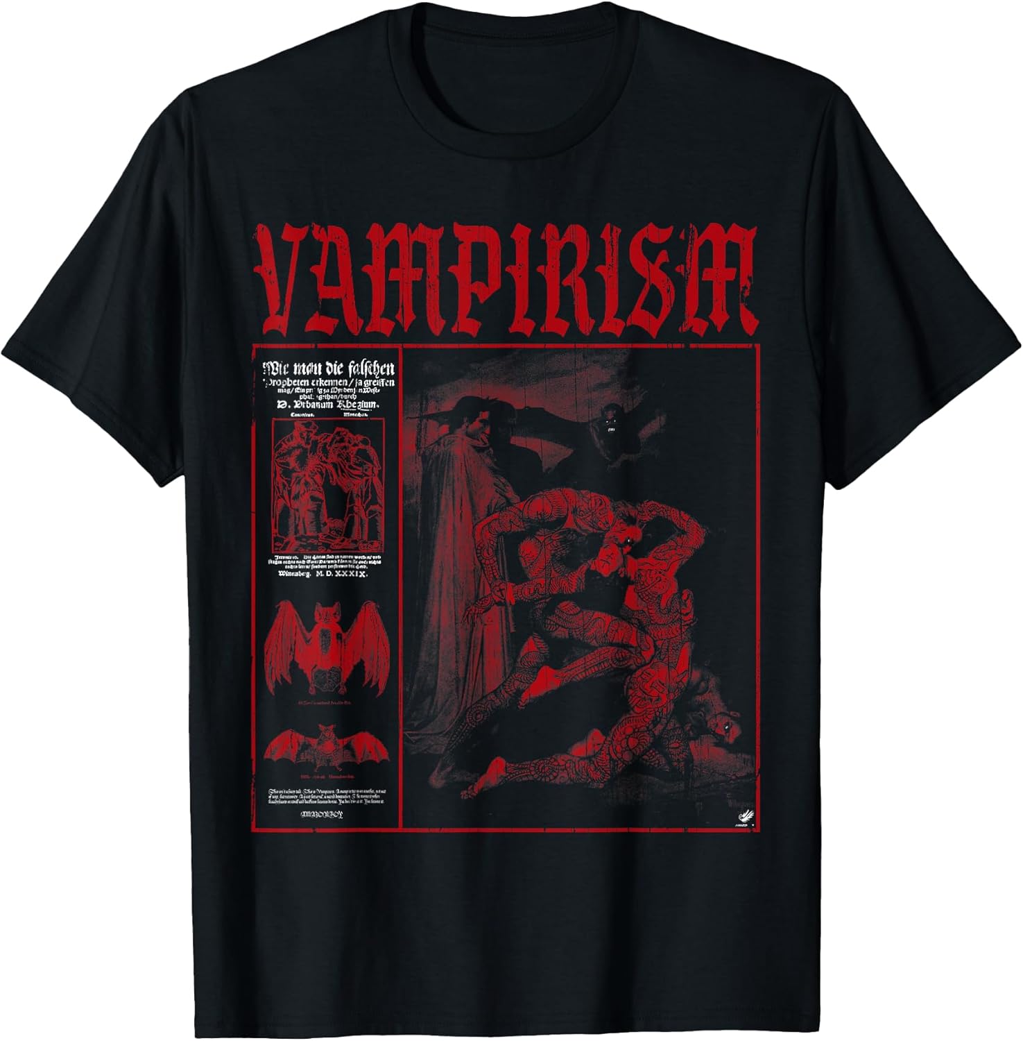 Dark Gothic Satanic Vampire Emo Y2K Grunge Occult Alt Gothic T-Shirt
