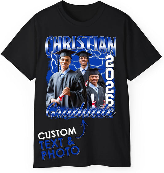 Custom Photo Shirt, Personalized Pictures T-Shirt, Custom Shirt with Face, Custom Graduation Shirt, Mom, Nurse,Teacher Gift