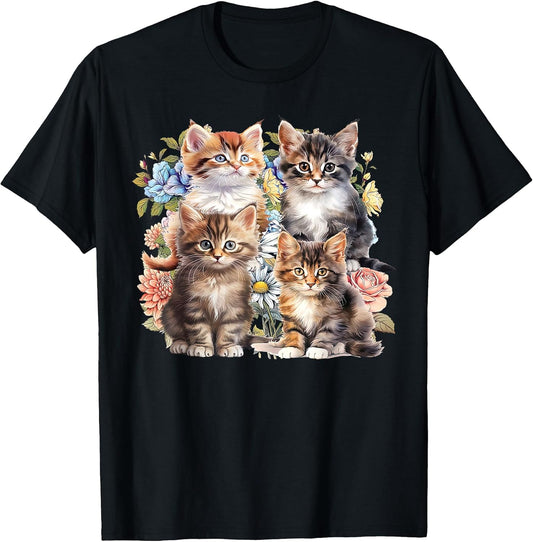 Cottagecore Aesthetic Cute Kitten Flower Cat Lover