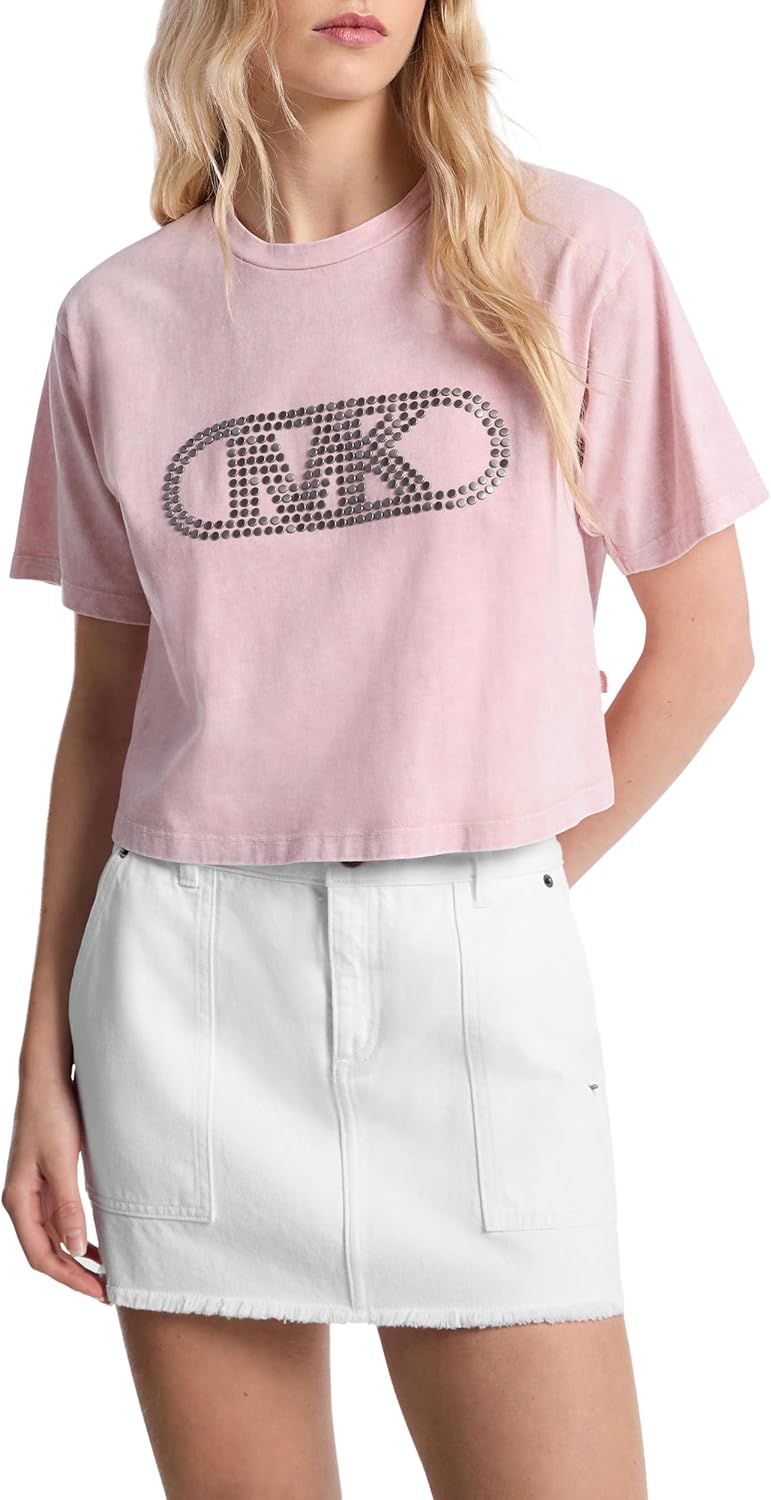 Women's Cropped Empire Stud T-Shirt