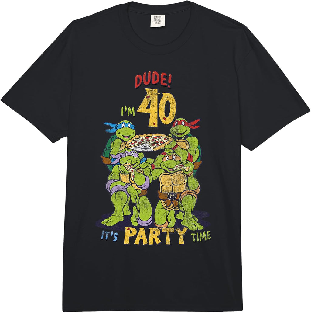40th Birthday Pizza Party Comfort Colors Adult Heavyweight T-Shirt