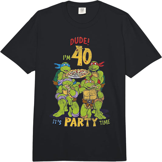 40th Birthday Pizza Party Comfort Colors Adult Heavyweight T-Shirt