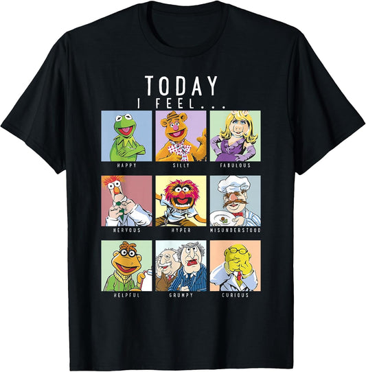 The Muppets Today I Feel Box Up Character Portraits T-Shirt