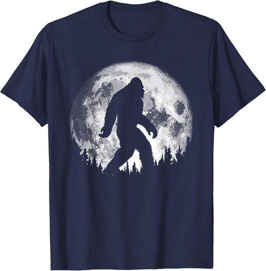 Bigfoot Night Stroll! Cool Full Moon & Trees Sasquatch T-Shirt