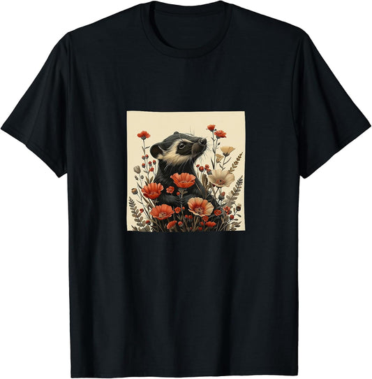 Skunk Cottagecore Botanical Flowers Merch