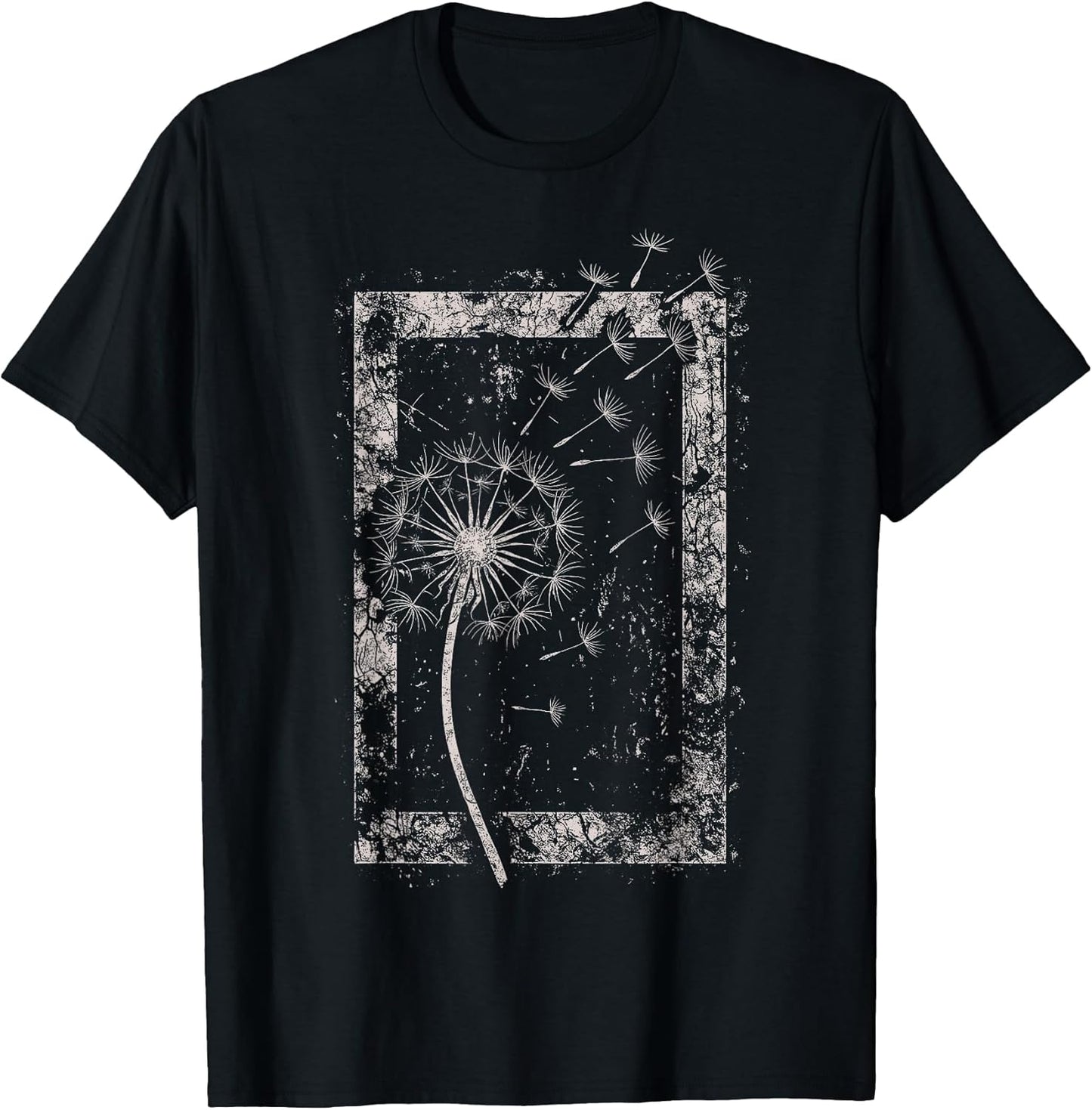 Dandelion Flower Grunge Alt Alternative Goth Gothic Y2K Art T-Shirt