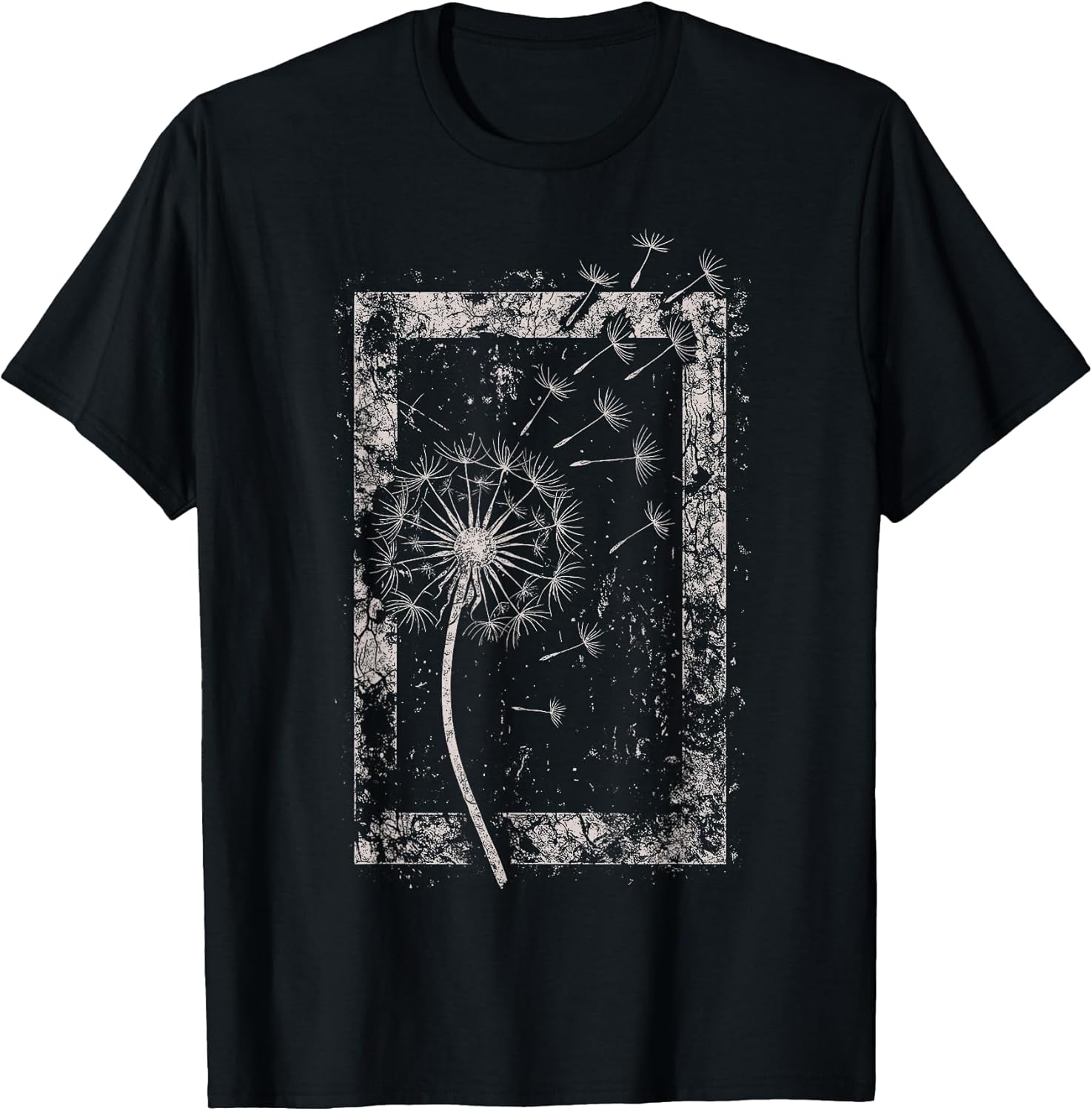 Dandelion Flower Grunge Alt Alternative Goth Gothic Y2K Art T-Shirt