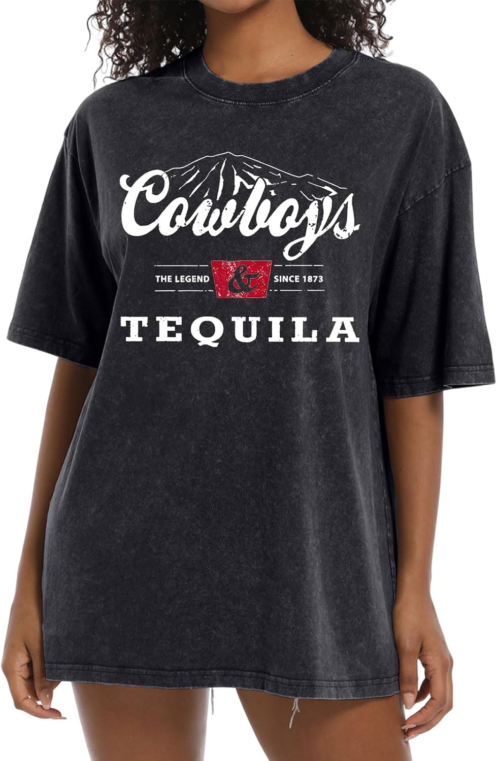 Western Cowboy Cropped T Shirts for Women Cowgirl Country Music Concert Vintage Graphic Tees Rodeo Acid Wash Tshirt